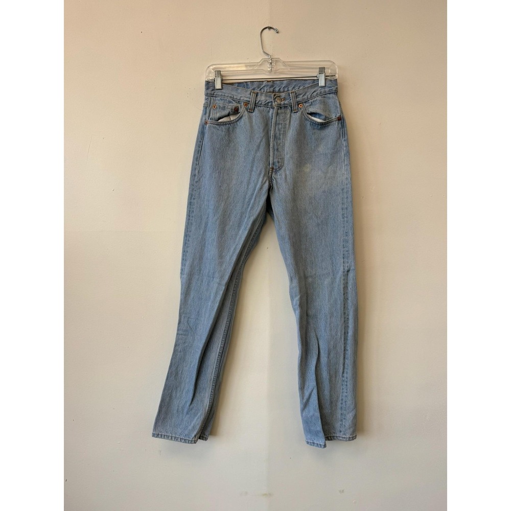 Vintage Levi's Jeans Mens 28x30 Light Wash Denim‎ USA 90's 100% Cotton Red Tab